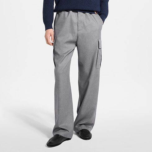 Prêt-à-Porter Tout le Prêt-à-Porter Pantalon cargo habillé à cordon en soie et cachemire | Louis Vuitton ® (Zoom produit)