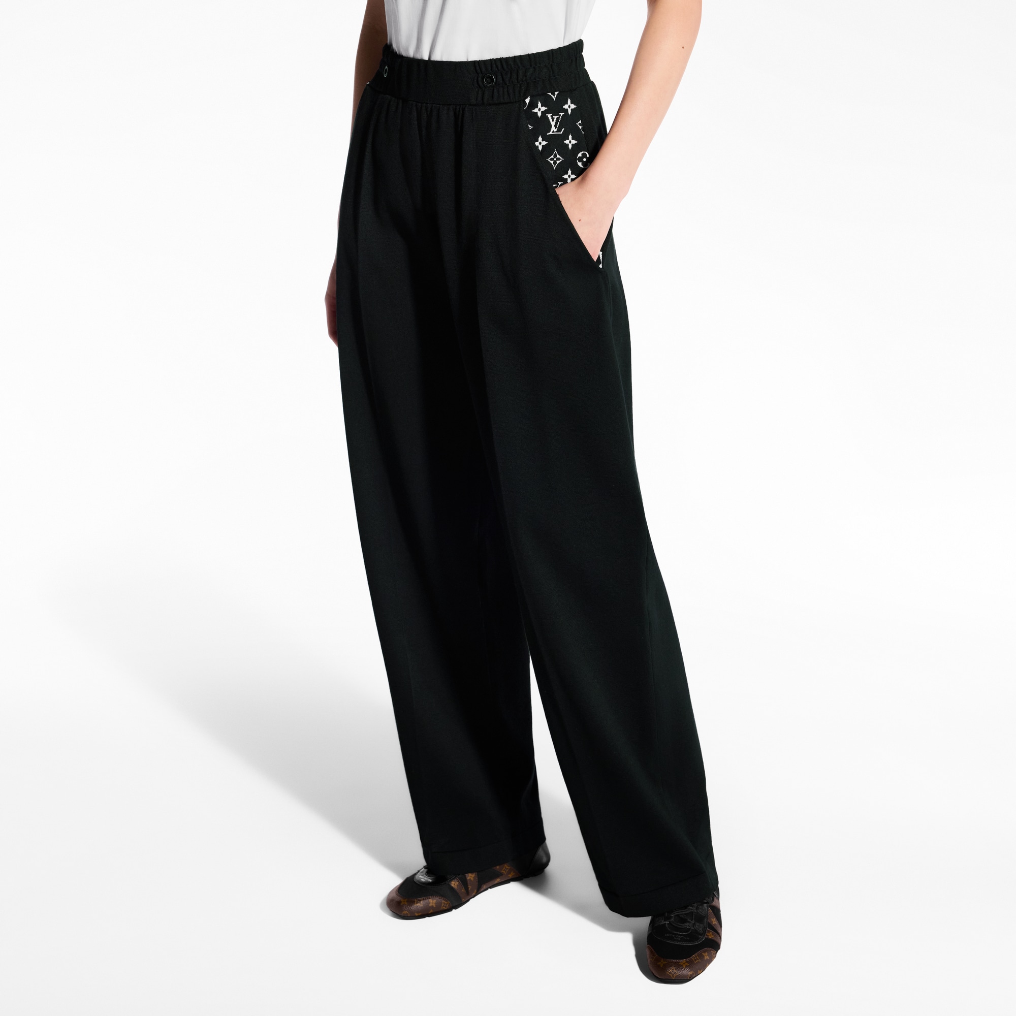  Prêt-à-Porter Pantalons Pantalon de jogging ample à détails Monogram | Louis Vuitton ® (Zoom produit)