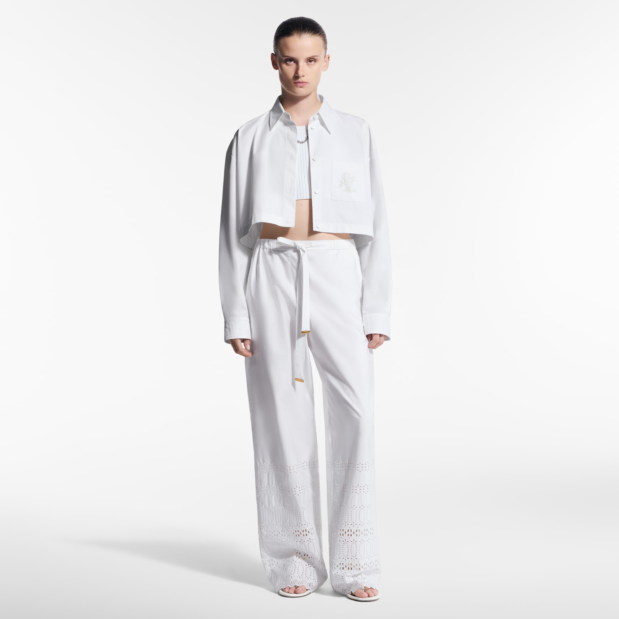  Prêt-à-Porter Pantalons Pantalon de pyjama en broderie anglaise | Louis Vuitton ® (Zoom produit)