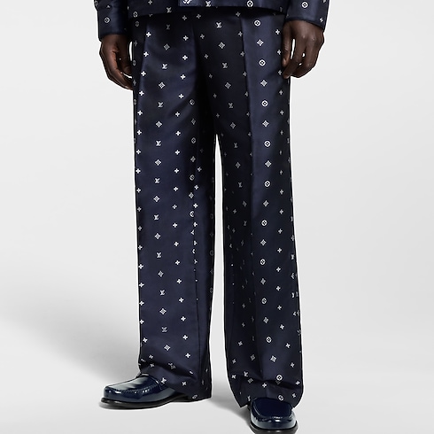 Prêt-à-Porter Pantalons Pantalon de pyjama Monogram en soie | Louis Vuitton ® (Zoom produit)