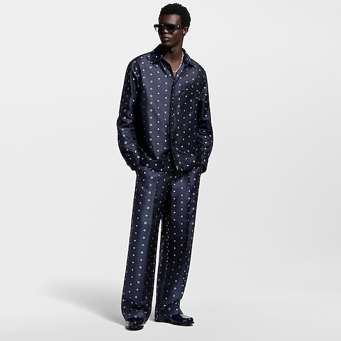 Prêt-à-Porter Pantalons Pantalon de pyjama Monogram en soie | Louis Vuitton ® (Zoom produit)