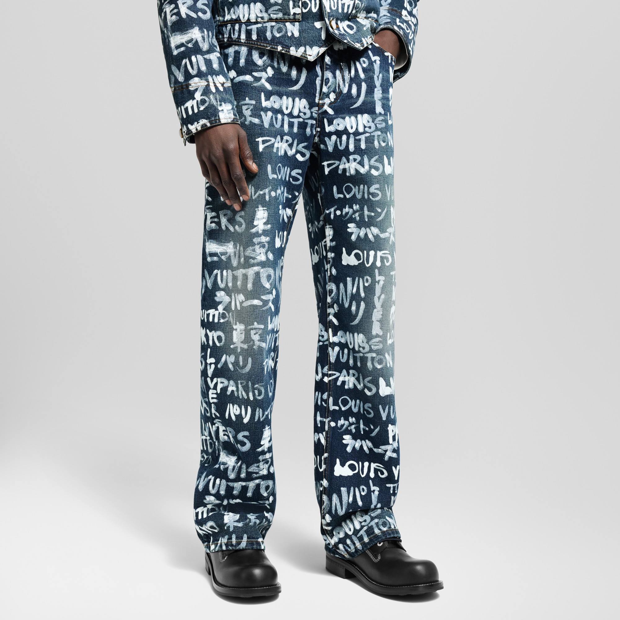  Prêt-à-Porter Denim Pantalon droit en denim | Louis Vuitton ® (Zoom produit)