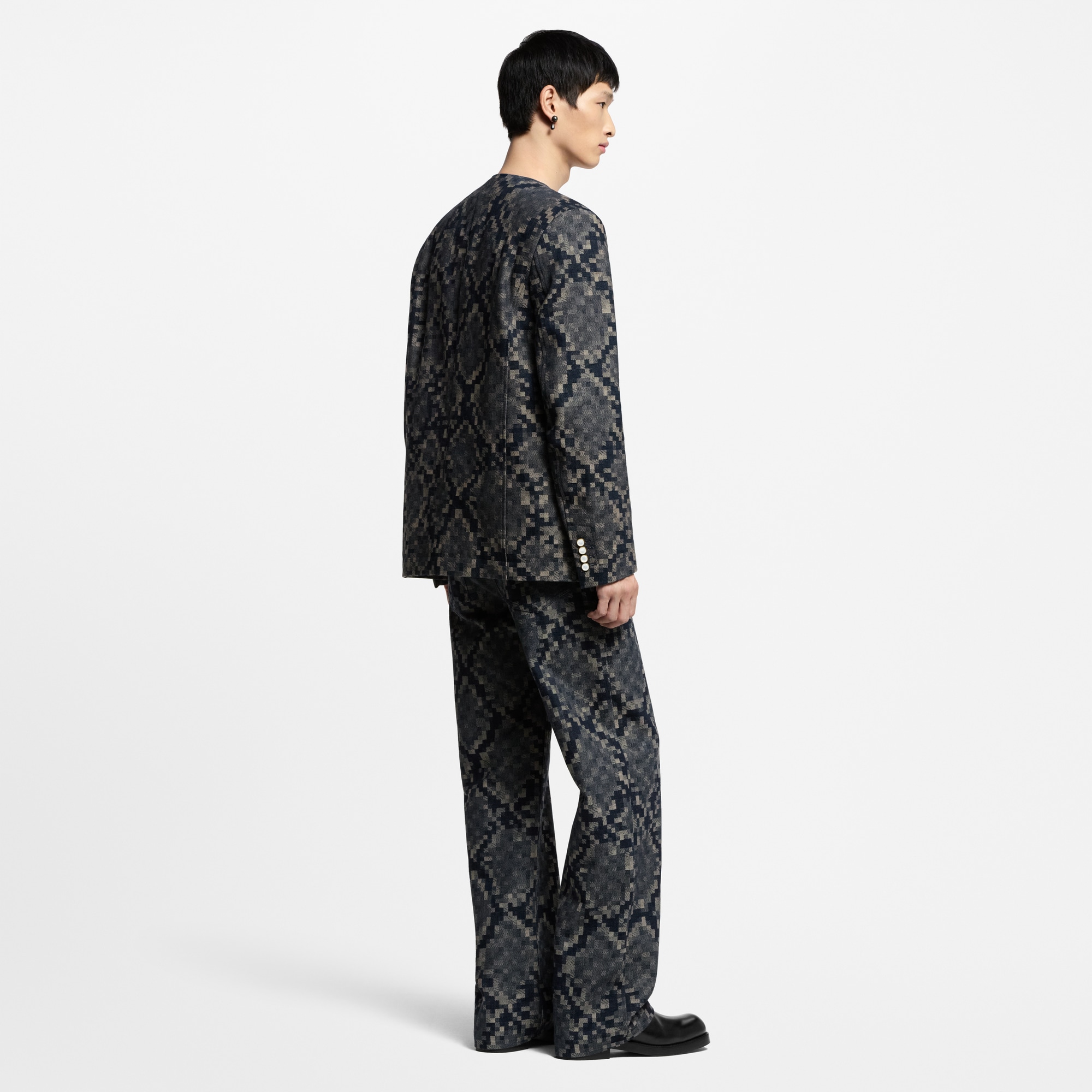  Prêt-à-Porter Denim Pantalon droit en denim graphique | Louis Vuitton ® (Zoom produit)