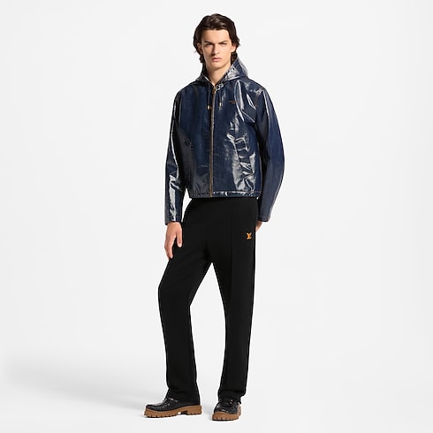 Pantalon élégant en jersey à signature LV vue portée