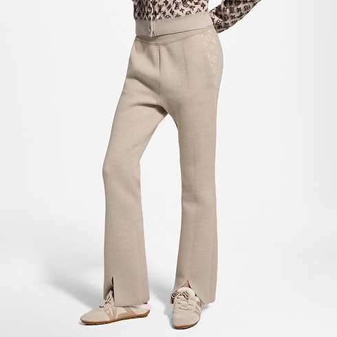 Prêt-à-Porter Maille Pantalon en maille à ourlet fendu à détails Monogram | Louis Vuitton ® (Zoom produit)