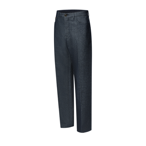 Prêt-à-Porter Denim Pantalon formel en denim et cachemire | Louis Vuitton ® (Zoom produit)