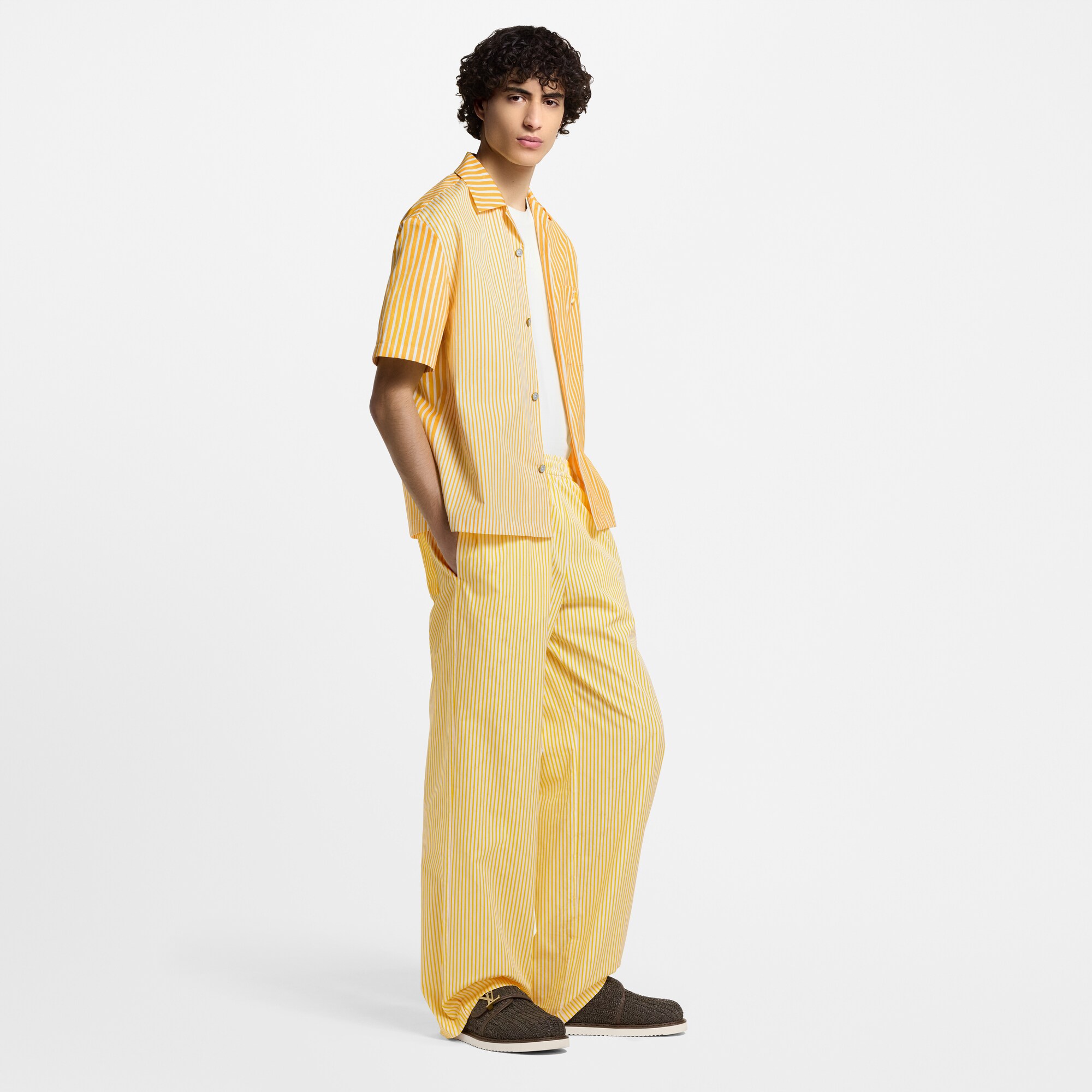  Prêt-à-Porter Pantalons Pantalon taille élastique à rayures et Monogram | Louis Vuitton ® (Zoom produit)