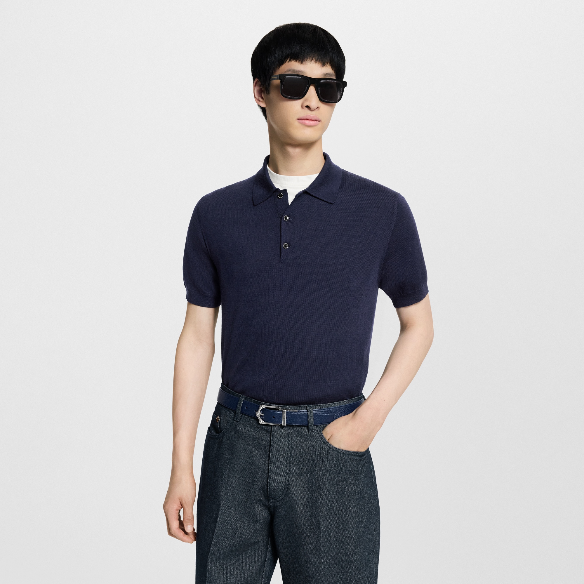  Prêt-à-Porter Tee-shirts et Polos Polo manches courtes emblématique en soie mélangée | Louis Vuitton ® (Zoom produit)
