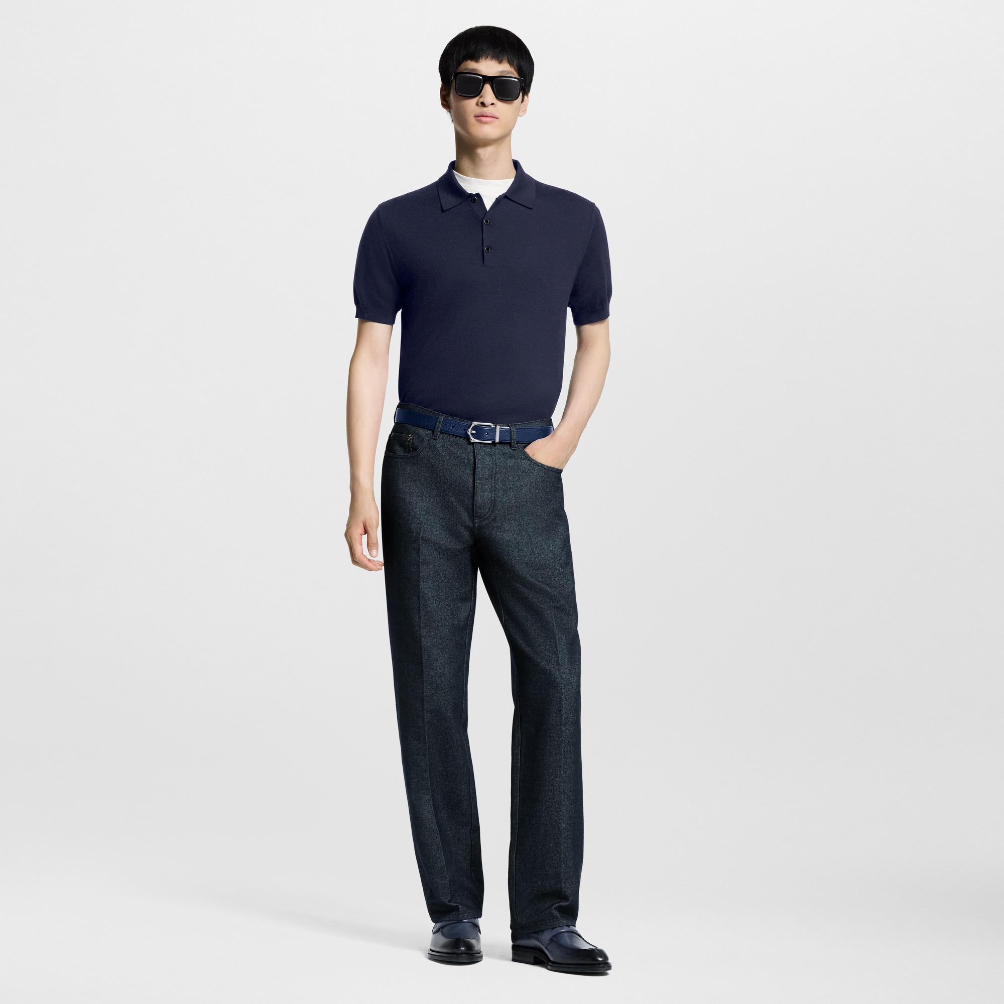  Prêt-à-Porter Tee-shirts et Polos Polo manches courtes emblématique en soie mélangée | Louis Vuitton ® (Zoom produit)