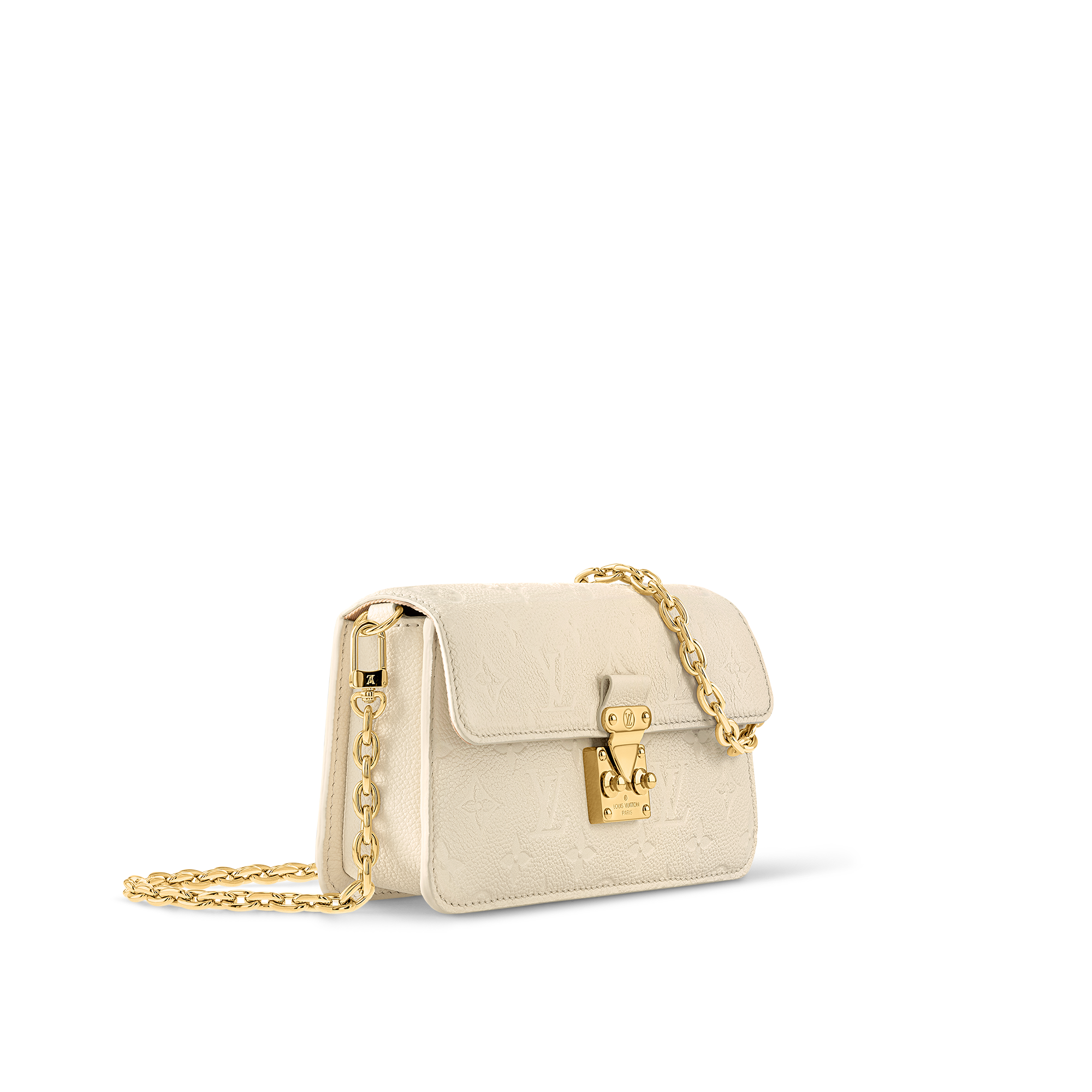 Cuir Monogram Empreinte Petite Maroquinerie Portefeuilles sur Chaîne et Micro Sac Portefeuille chaîne Métis | Louis Vuitton ® (Zoom produit)