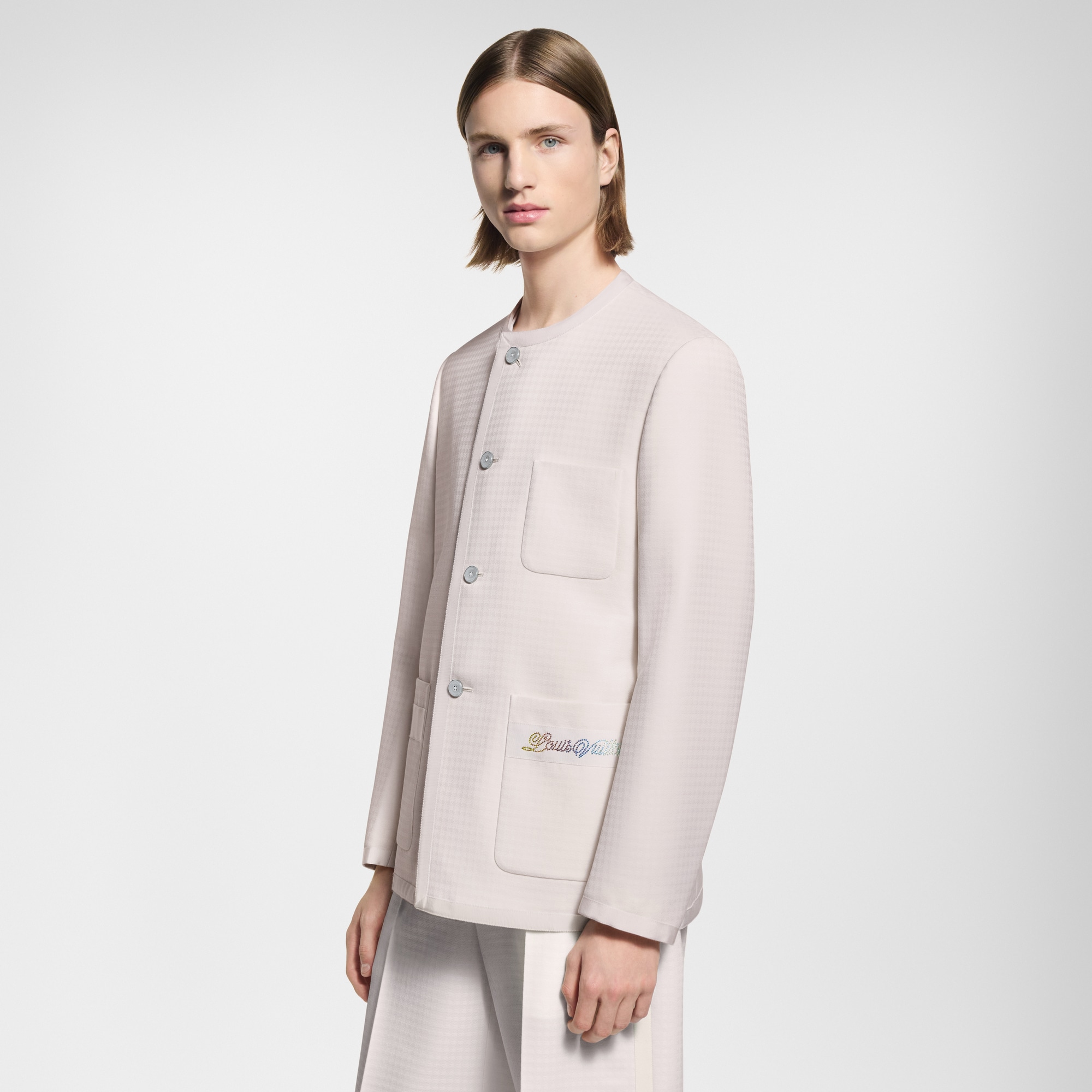  Ready-to-Wear Coats and Outerwear Preppy Collarless Wool Jacket | Louis Vuitton ® (Product zoom)