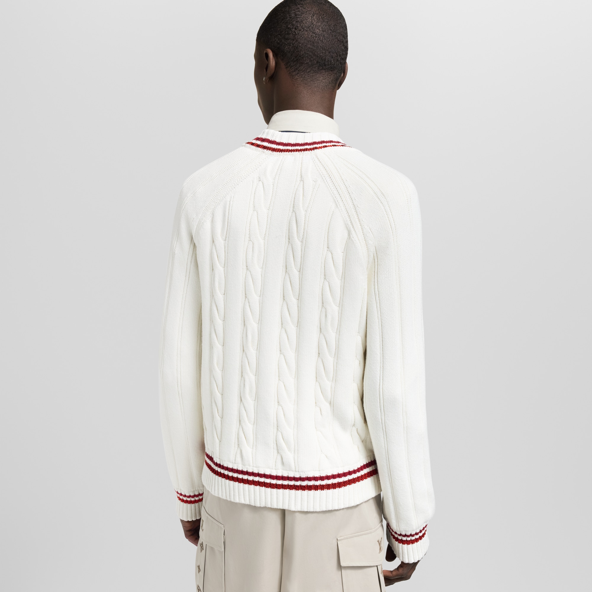  Prêt-à-Porter Tout le Prêt-à-Porter Preppy V-Neck Cable Pullover | Louis Vuitton ® (Zoom produit)