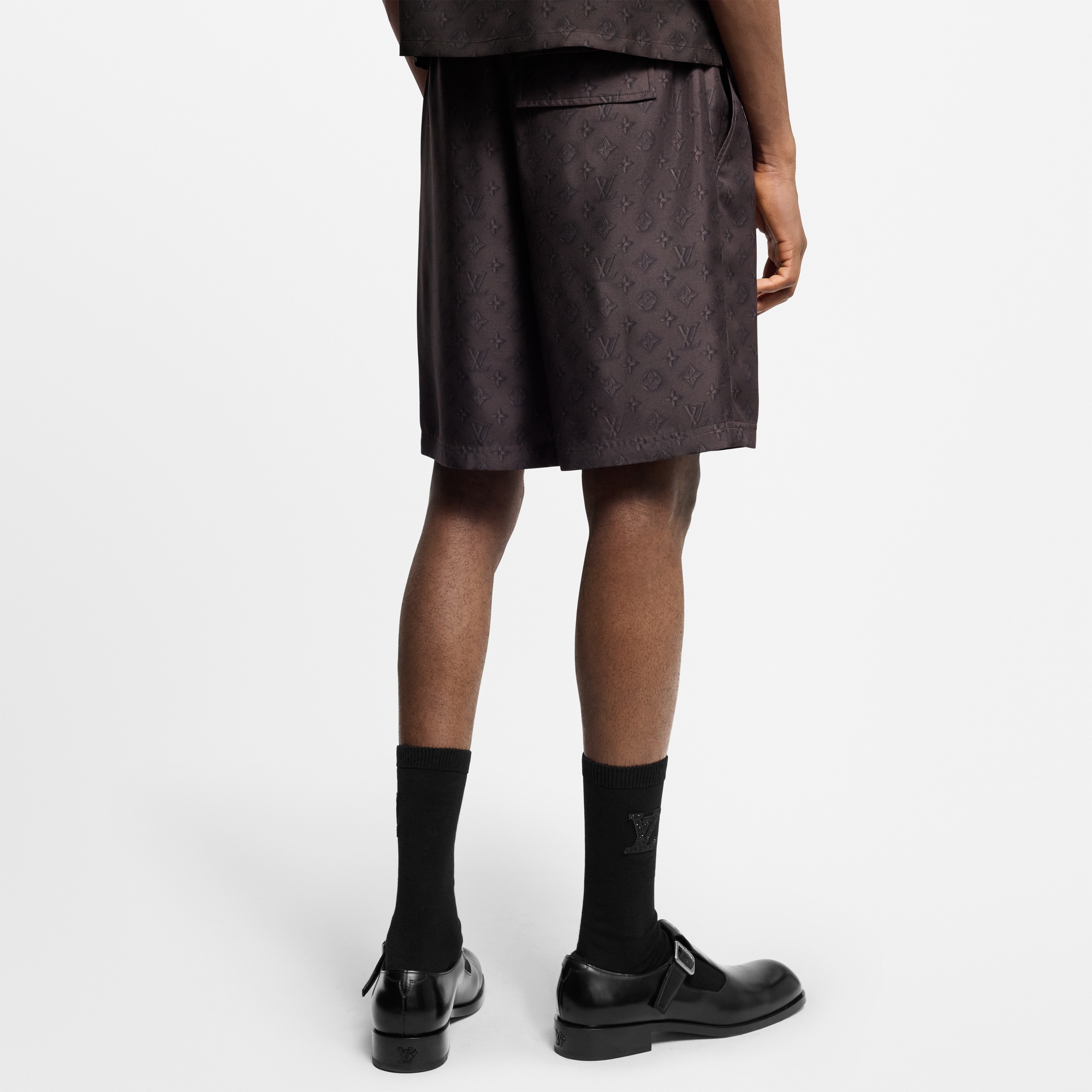  Ready-to-Wear Pants Printed Monogram Silk Shorts | Louis Vuitton ® (Product zoom)