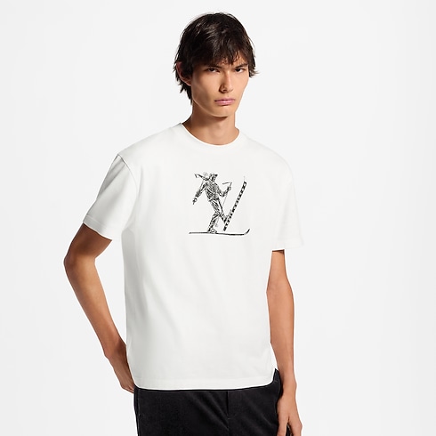 Ready-to-Wear All Ready-to-Wear Printed Signature Short-Sleeved T-Shirt | Louis Vuitton ® (Product zoom)