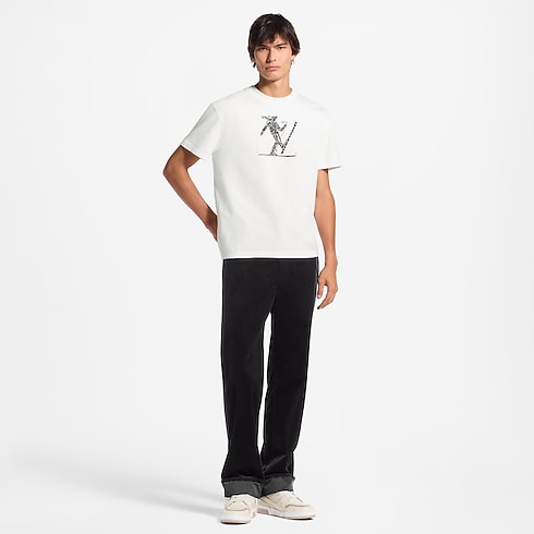 Ready-to-Wear All Ready-to-Wear Printed Signature Short-Sleeved T-Shirt | Louis Vuitton ® (Product zoom)