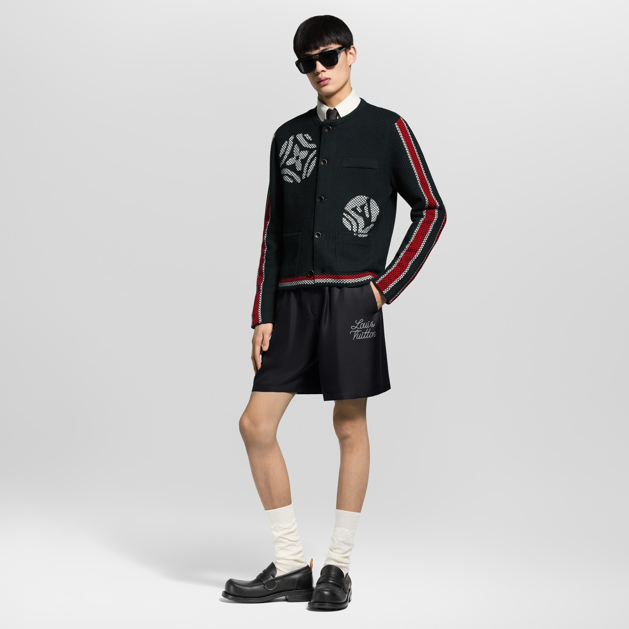  Ready-to-Wear Pants Printed Signature Silk Shorts | Louis Vuitton ® (Product zoom)