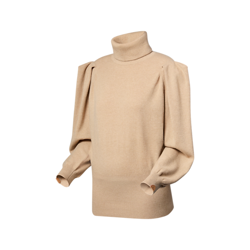 Prêt-à-Porter Maille Pull à épaules plissées en cachemire | Louis Vuitton ® (Zoom produit)