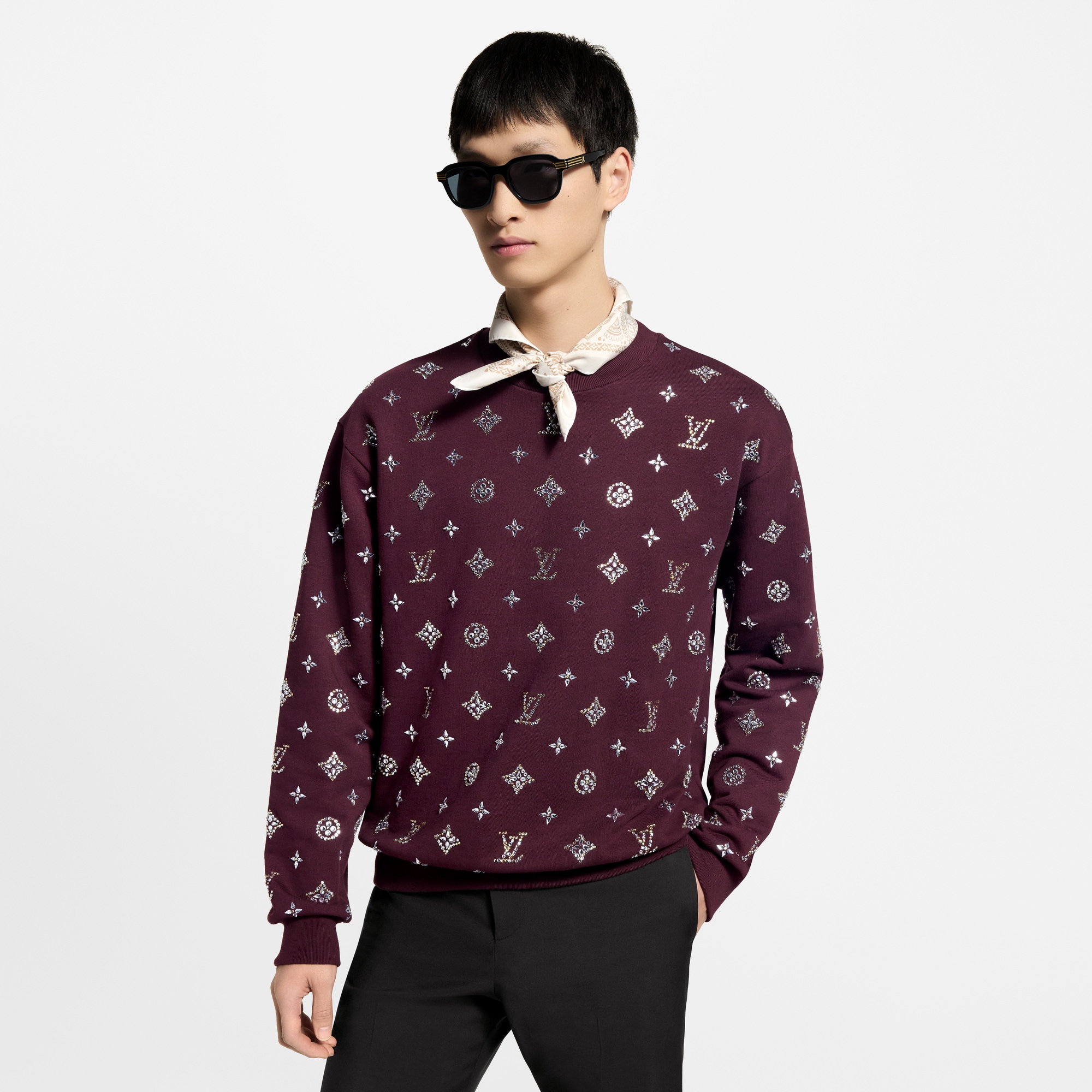  Prêt-à-Porter Maille et Sweatshirts Pull à motif Monogram en cristaux | Louis Vuitton ® (Zoom produit)