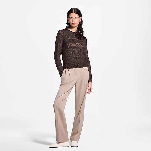 Prêt-à-Porter Maille Pull à signature cursive | Louis Vuitton ® (Zoom produit)