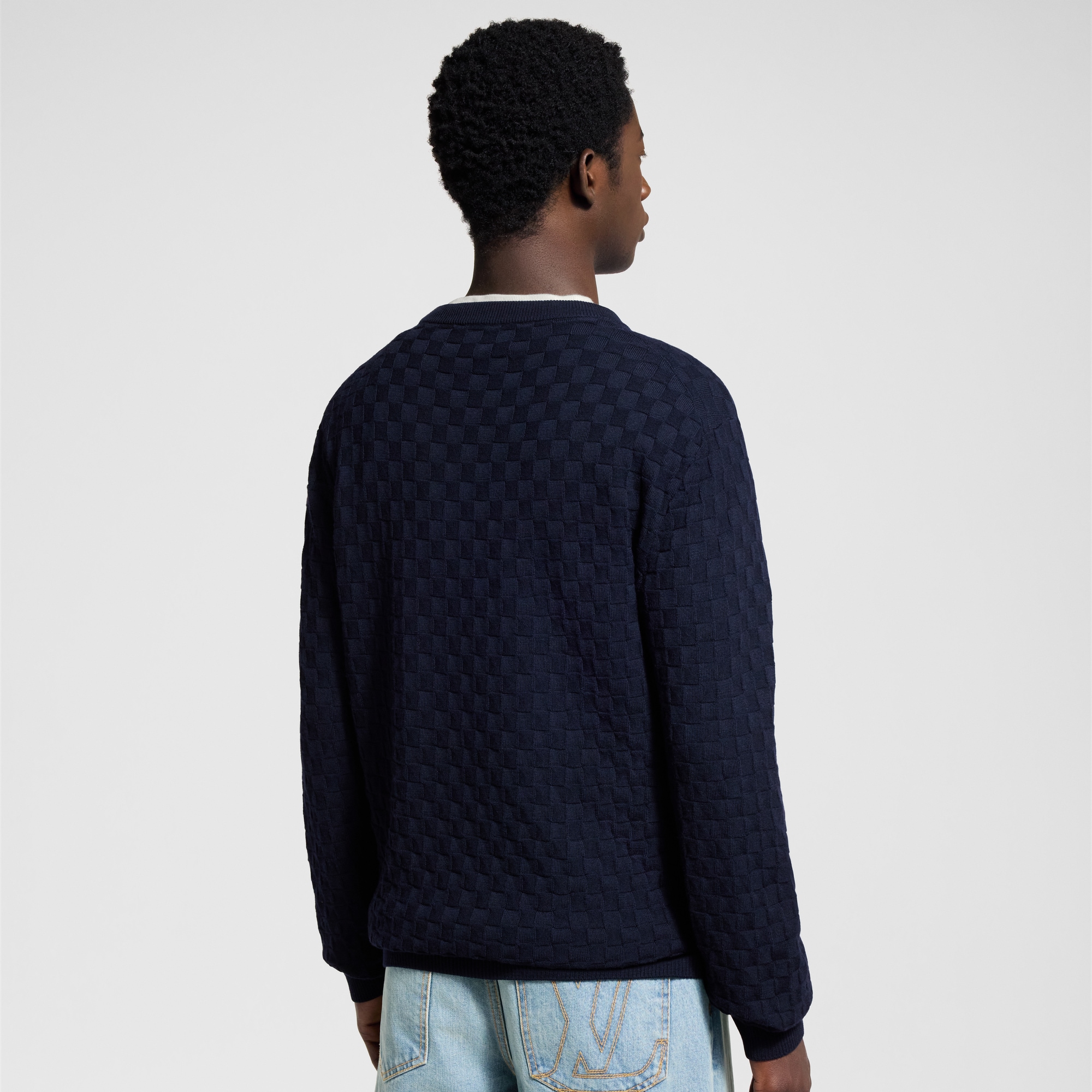  Prêt-à-Porter Maille et Sweatshirts Pull Damier emblématique à col rond | Louis Vuitton ® (Zoom produit)