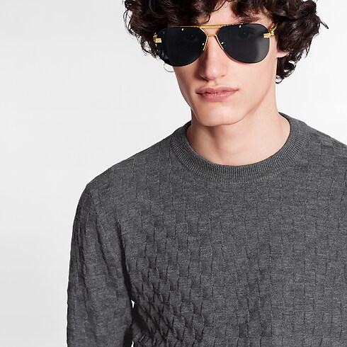 Prêt-à-Porter Maille et Sweatshirts Pull Damier emblématique à col rond | Louis Vuitton ® (Zoom produit)