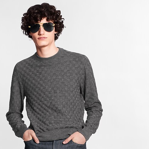 Prêt-à-Porter Maille et Sweatshirts Pull Damier emblématique à col rond | Louis Vuitton ® (Zoom produit)