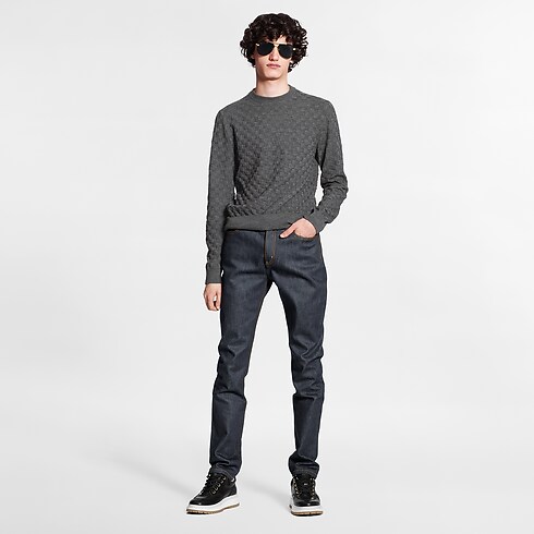 Prêt-à-Porter Maille et Sweatshirts Pull Damier emblématique à col rond | Louis Vuitton ® (Zoom produit)