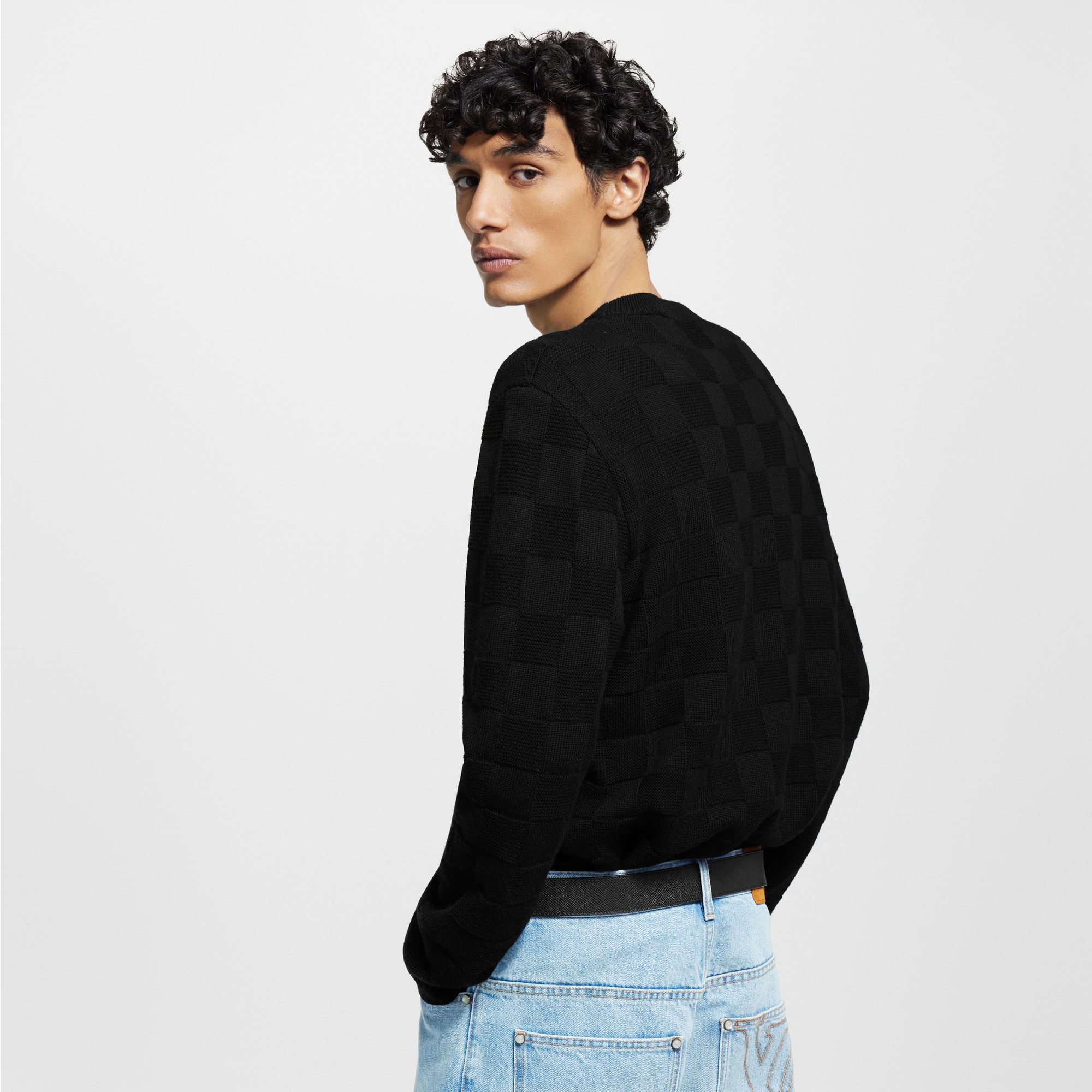  Prêt-à-Porter Maille et Sweatshirts Pull Damier ornementé en laine | Louis Vuitton ® (Zoom produit)