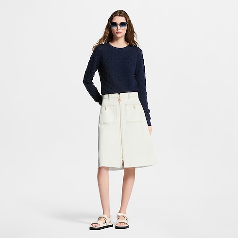 Prêt-à-Porter Hauts Pull en cachemire brodé Monogram | Louis Vuitton ® (Zoom produit)