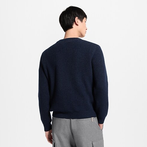 Prêt-à-Porter Tout le Prêt-à-Porter Pull manches longues en cachemire côtelé | Louis Vuitton ® (Zoom produit)