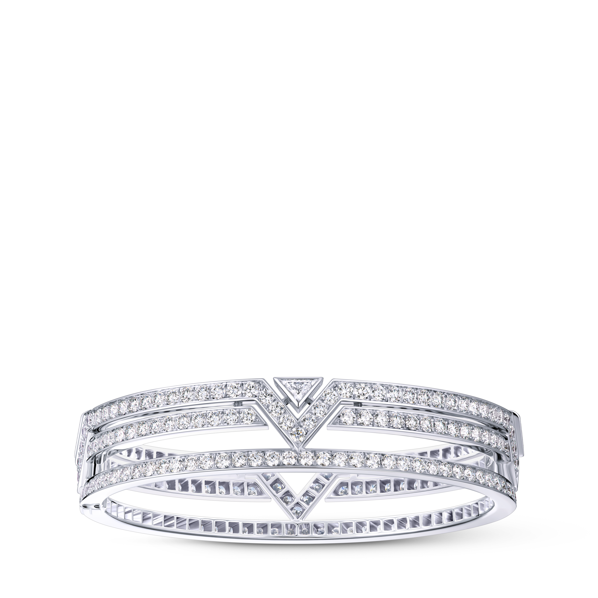  Jewelry Bracelets Pure V Bracelet, White Gold and Diamonds | Louis Vuitton ® (Product zoom)