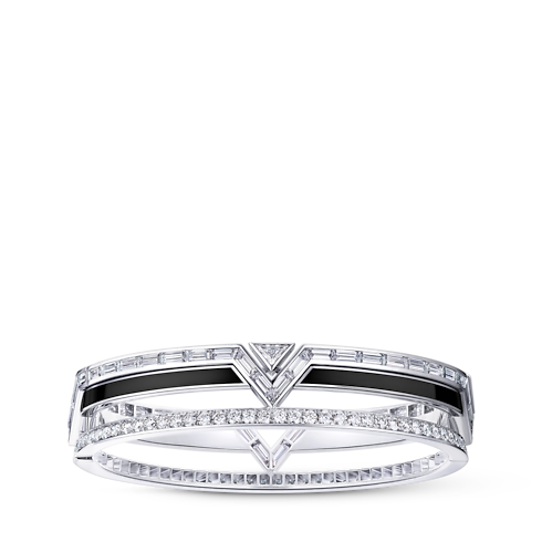 Categories Rings Pure V Ring, White Gold, Black Lacquer and Diamonds | Louis Vuitton ®