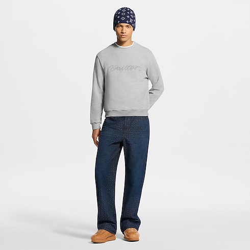 Ready-to-Wear Knitwear and Sweatshirts Reflective Signature Sweatshirt | Louis Vuitton ® (Product zoom)