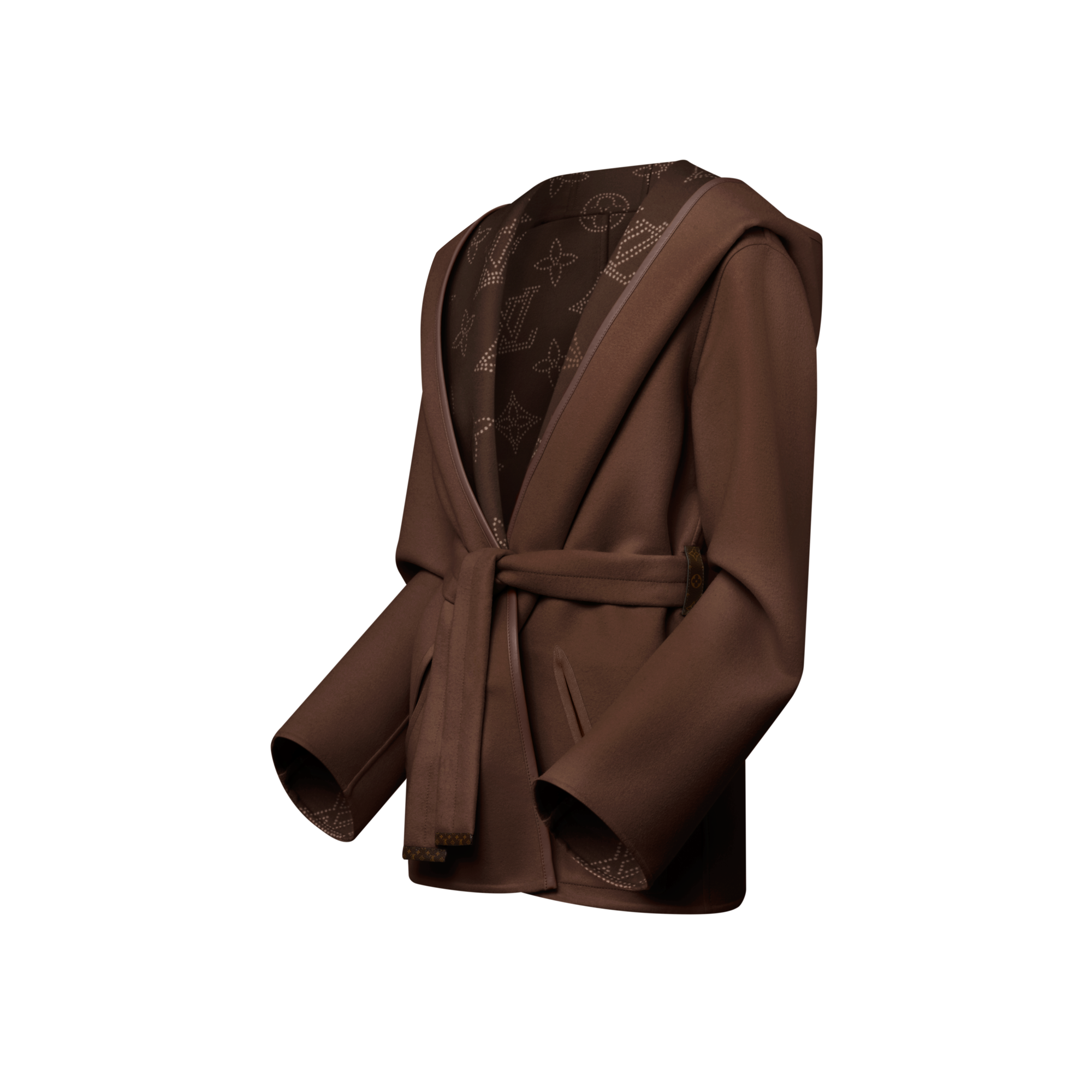  Ready-to-Wear Coats and Jackets Reversible Short Hooded Wrap Coat | Louis Vuitton ® (Product zoom)