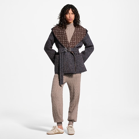 Ready-to-Wear Coats and Jackets Reversible Short Hooded Wrap Coat | Louis Vuitton ® (Product zoom)
