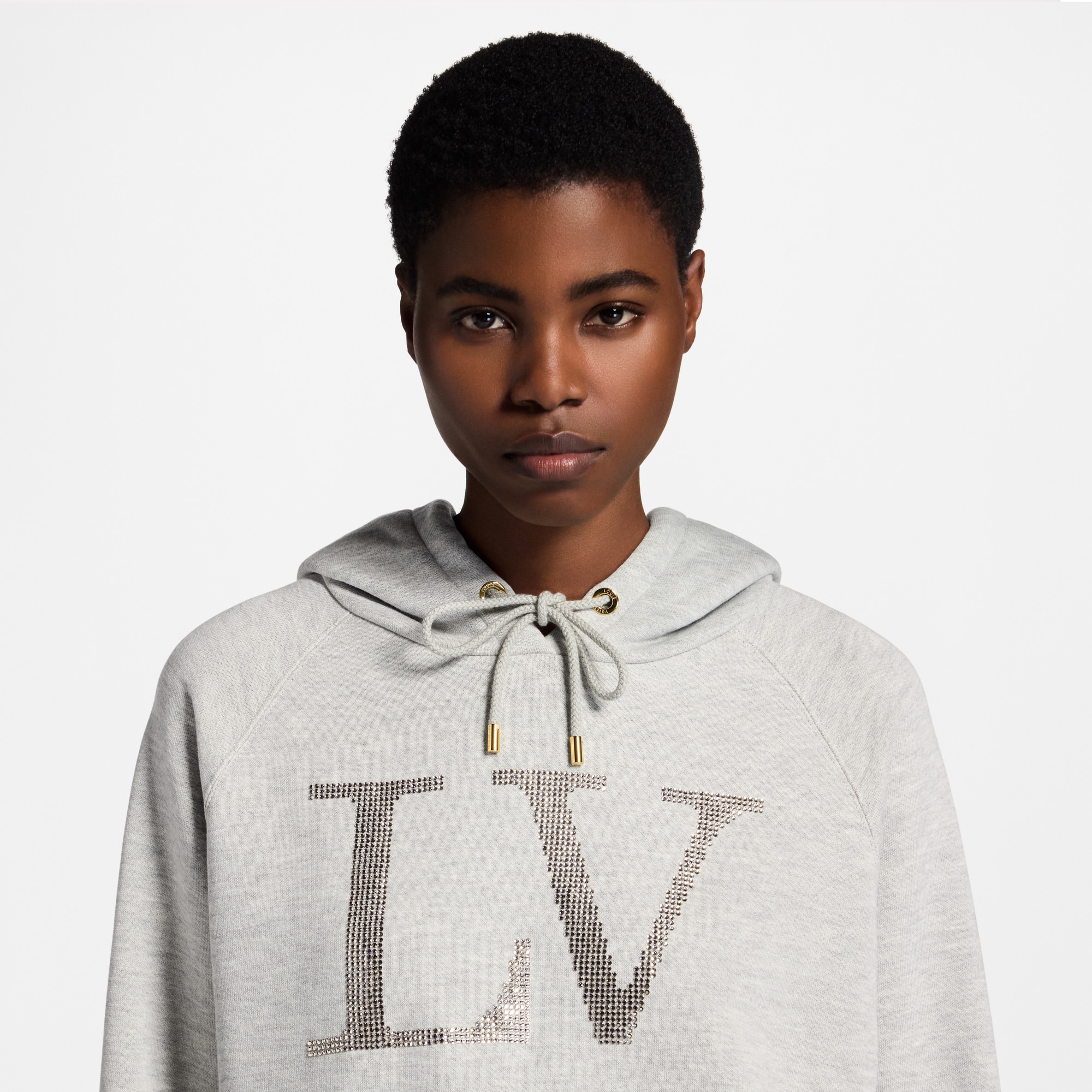  Ready-to-Wear Tops Rhinestone Signature Hoodie | Louis Vuitton ® (Product zoom)