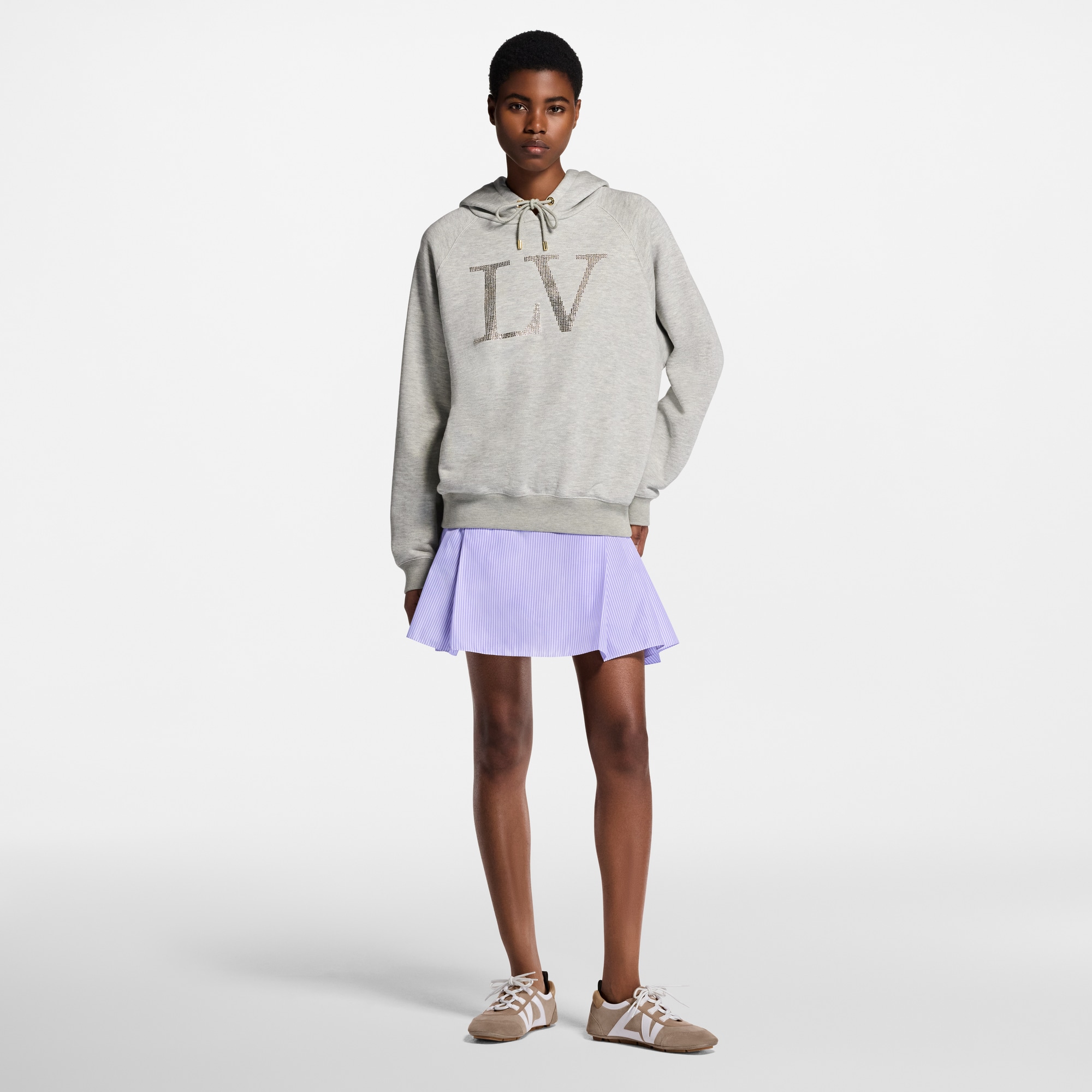  Ready-to-Wear Tops Rhinestone Signature Hoodie | Louis Vuitton ® (Product zoom)