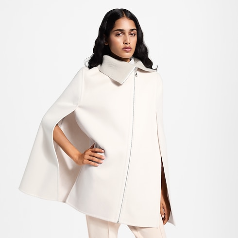 Ready-to-Wear Coats and Jackets Ribbed Collar Double Face Cape | Louis Vuitton ® (Product zoom)
