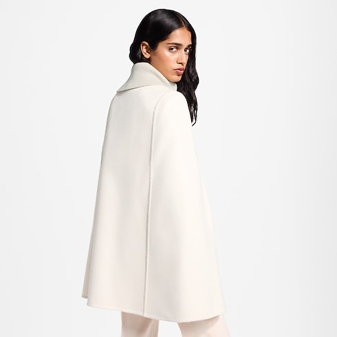Ready-to-Wear Coats and Jackets Ribbed Collar Double Face Cape | Louis Vuitton ® (Product zoom)