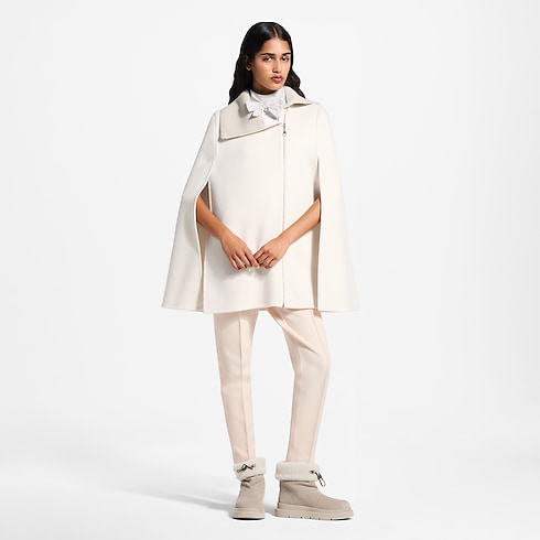Ready-to-Wear Coats and Jackets Ribbed Collar Double Face Cape | Louis Vuitton ® (Product zoom)
