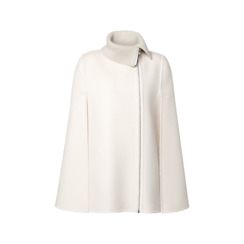 Ready-to-Wear Coats and Jackets Ribbed Collar Double Face Cape | Louis Vuitton ® (Product zoom)