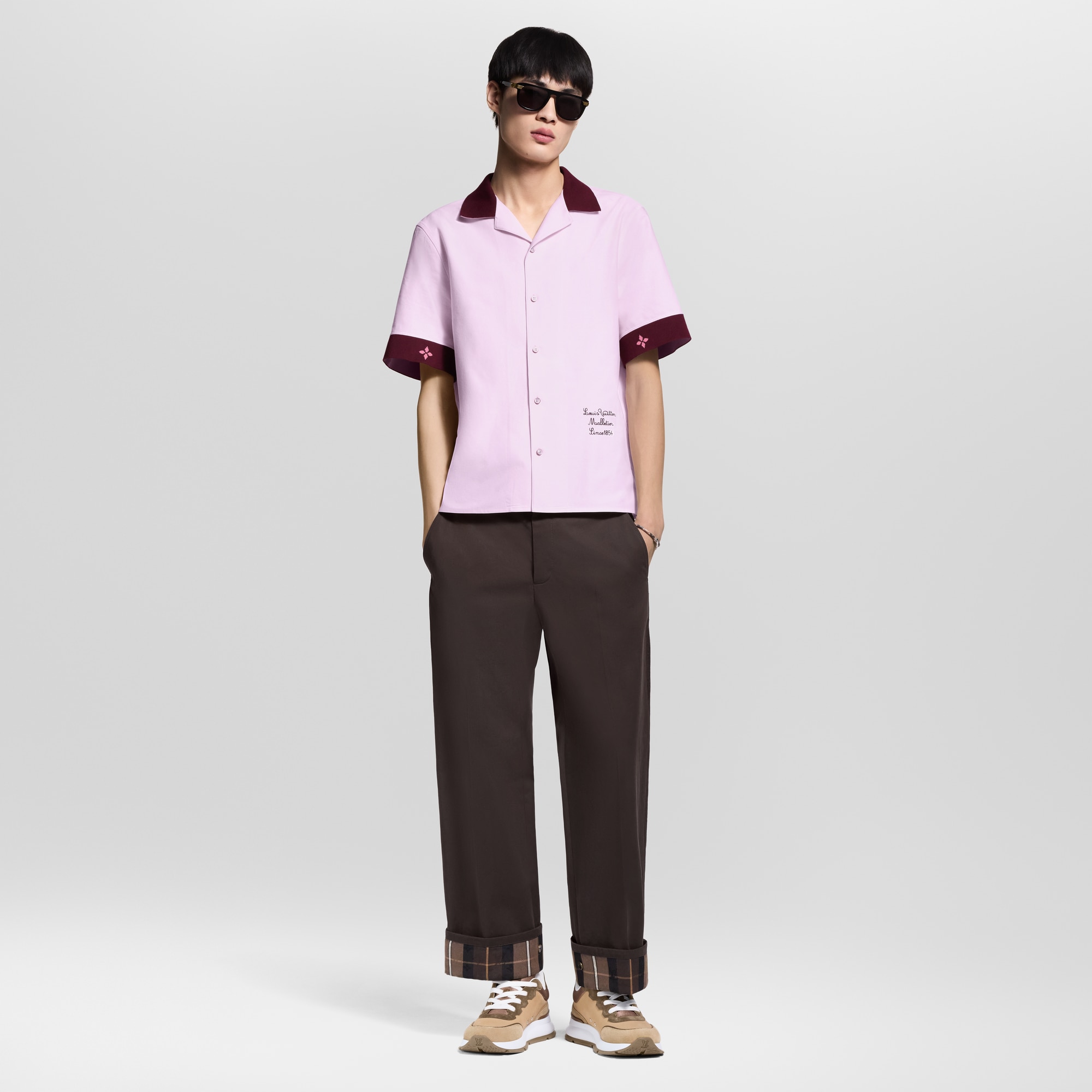  Ready-to-Wear Shirts Ribbed Collar Short-Sleeved Shirt | Louis Vuitton ® (Product zoom)