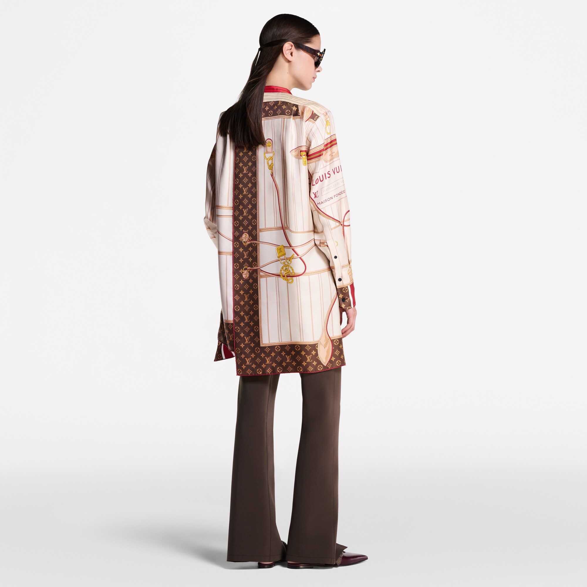  Prêt-à-Porter Robes Robe à imprimé foulard et Neverfull en soie | Louis Vuitton ® (Zoom produit)