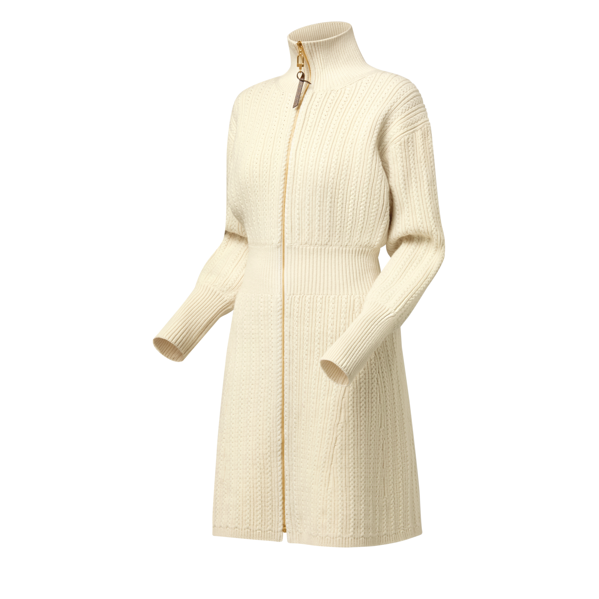  Prêt-à-Porter Robes Robe à manches longues en maille côtelée | Louis Vuitton ® (Zoom produit)