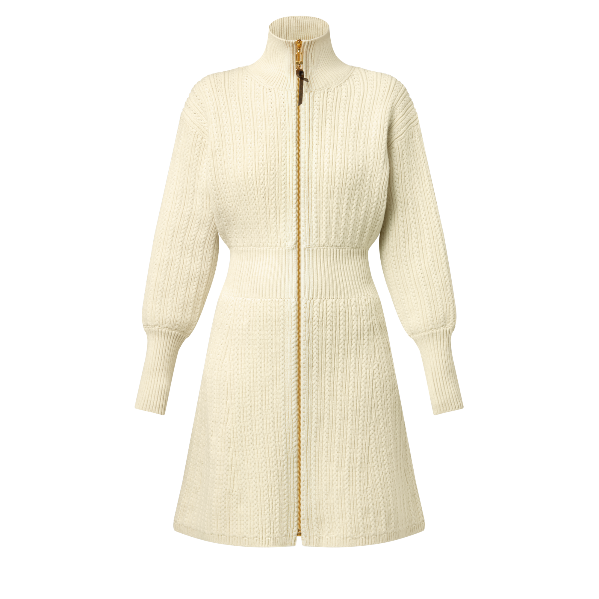  Prêt-à-Porter Robes Robe à manches longues en maille côtelée | Louis Vuitton ® (Zoom produit)