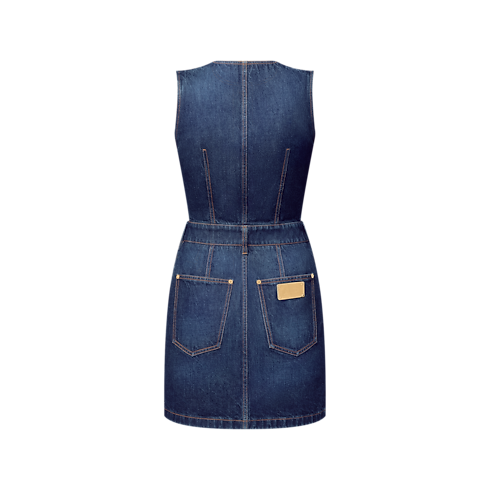 Prêt-à-Porter Robes Robe boutonnée en denim délavé | Louis Vuitton ® (Zoom produit)