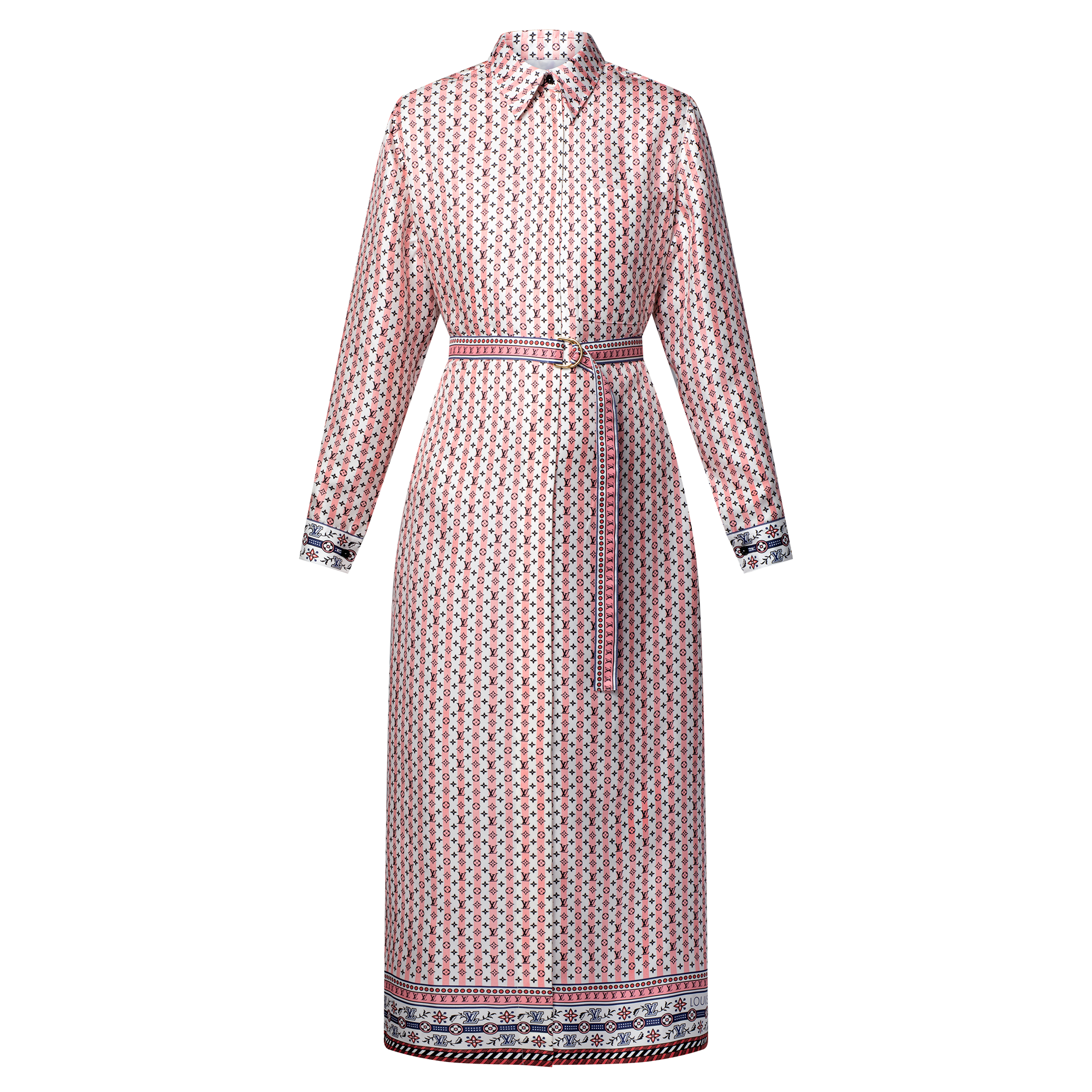  Prêt-à-Porter Robes Robe chemise à imprimé foulard | Louis Vuitton ® (Zoom produit)