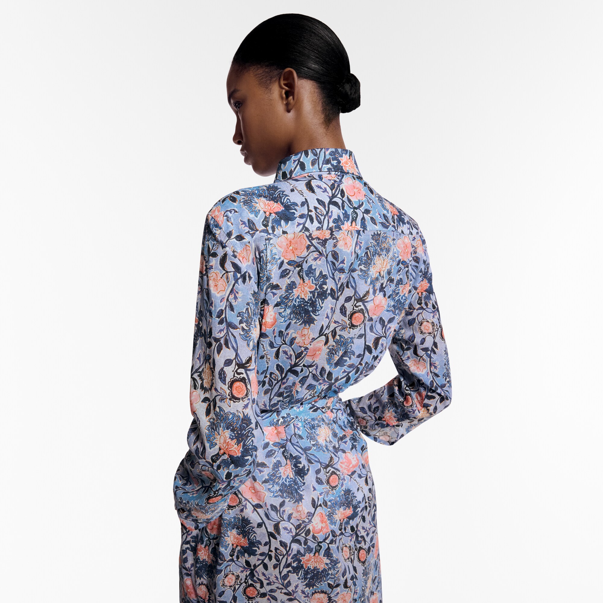  Prêt-à-Porter Robes Robe chemise à motif floral | Louis Vuitton ® (Zoom produit)
