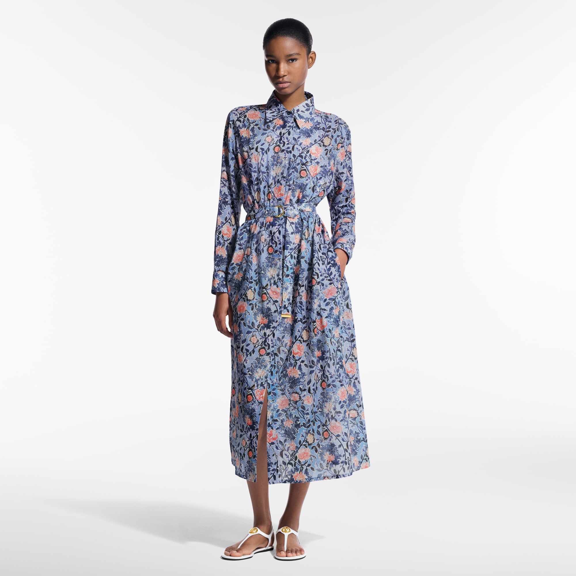  Prêt-à-Porter Robes Robe chemise à motif floral | Louis Vuitton ® (Zoom produit)