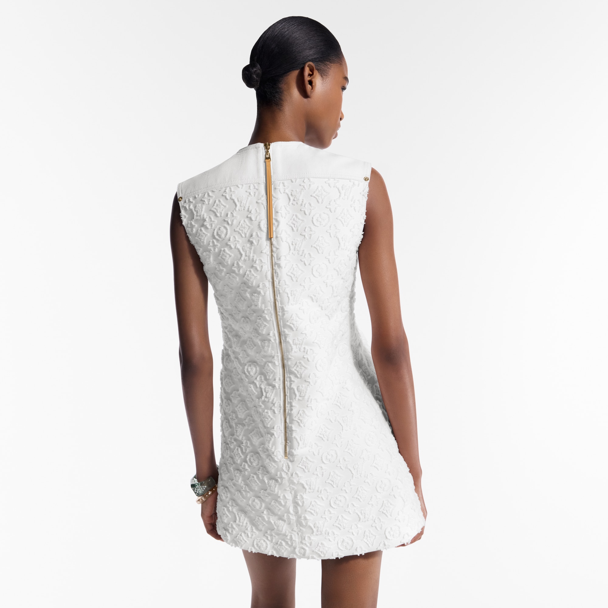  Prêt-à-Porter Robes Robe en denim Monogram Fil Coupé | Louis Vuitton ® (Zoom produit)